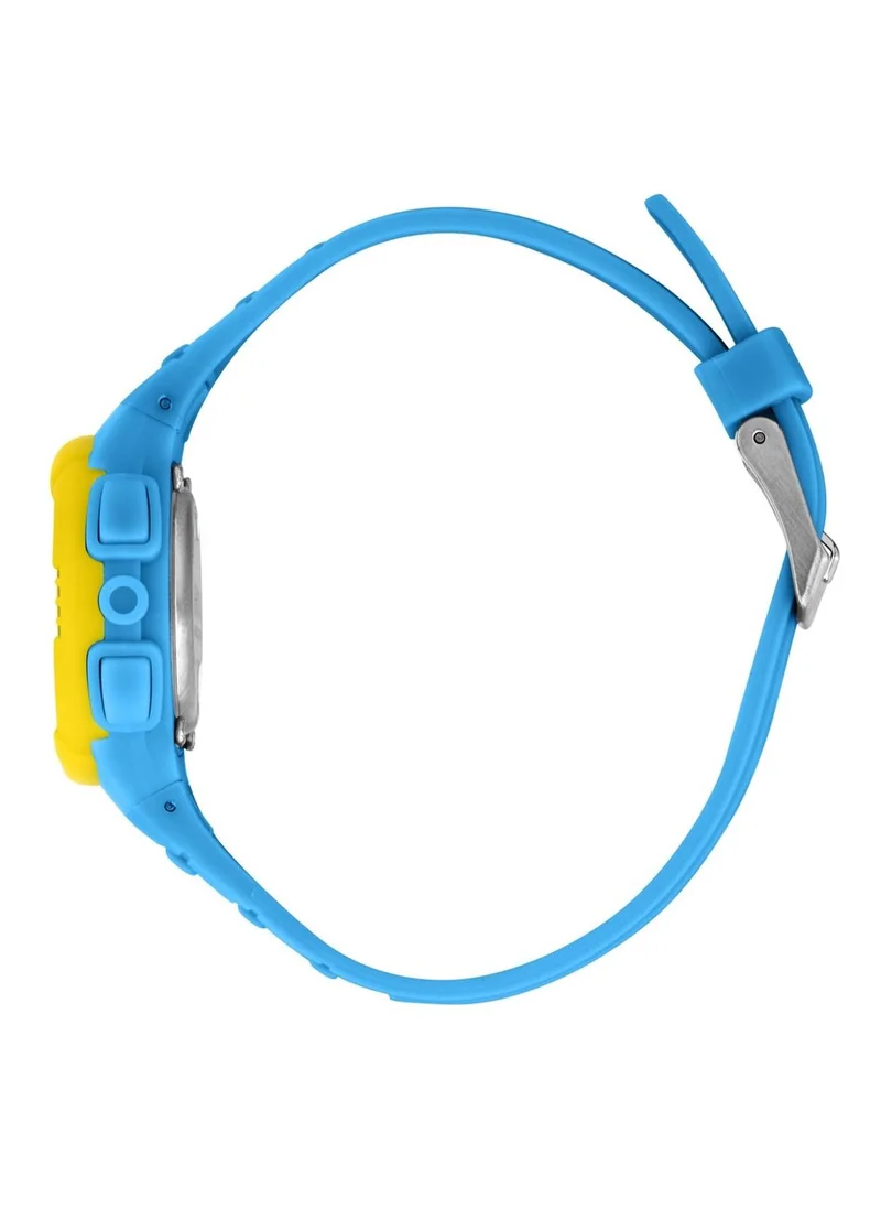 Kikou Neon Kids Digital Watch for Boys & Girls - Blue Sunray Dial, 31mm Round Case, Blue Polyurethane Strap, Quartz, 50M Water Resistant - R4551107005