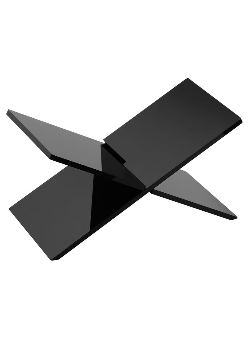 GuRiver Black Acrylic Book Stand - Acrylic Open Book Display Stand Reading Acrylic Book Holder for Open and Closed Books, Bible, Cookbook, Magazines, Textbooks, Recipe Holder Picture Display - Image 1