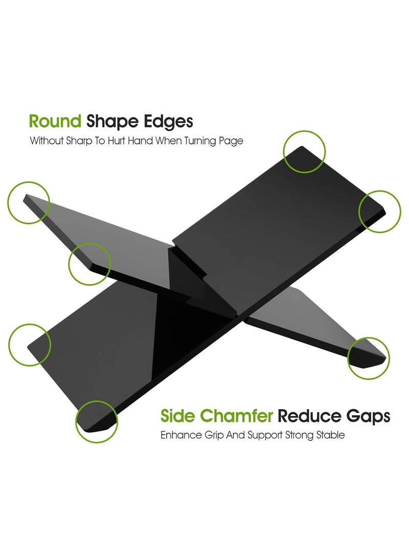 GuRiver Black Acrylic Book Stand - Acrylic Open Book Display Stand Reading Acrylic Book Holder for Open and Closed Books, Bible, Cookbook, Magazines, Textbooks, Recipe Holder Picture Display - Image 5