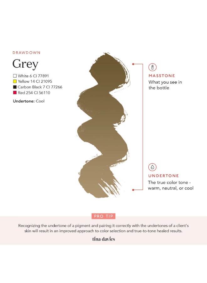 Perma Blend - Tina Davies Ink Brow Pigments Grey Unleash Your Creativity With High-Quality, Bold Pigments For Stunning Brows 15Ml - Image 1