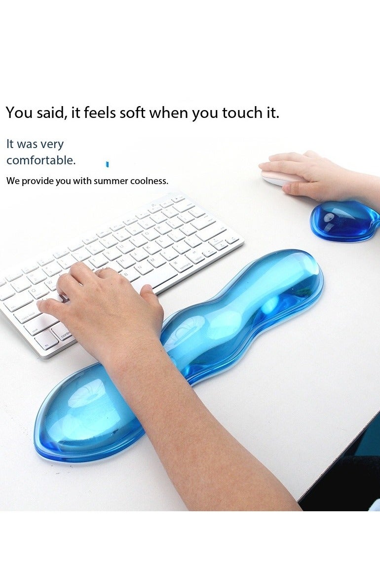 Gel Wrist Rest for Keyboard and Mouse, Wrist Rest for Keyboard, Mouse Wrist Support, Pain Relief, Cool Touch, Non-Skid, Keyboard and Mouse Wrist pad Set - Image 5