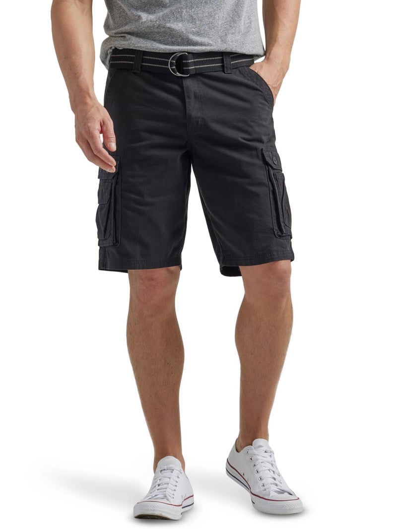 Lee Men's Big and Tall New Belted Wyoming Cargo Short, Black, 48 - Image 1