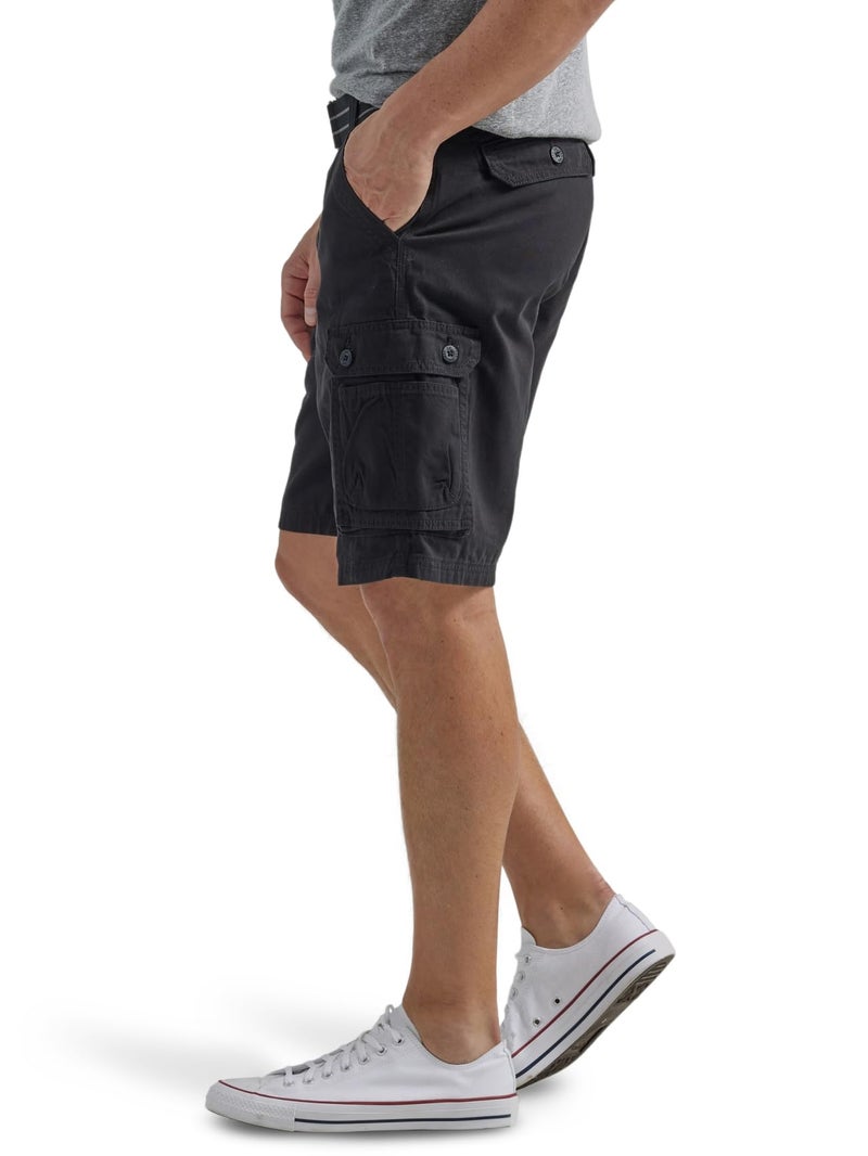 Lee Men's Big and Tall New Belted Wyoming Cargo Short, Black, 48 - Image 2