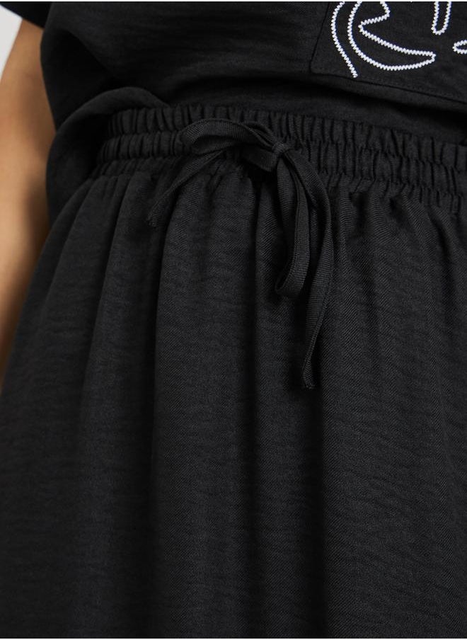 Take Two Take Two Embroidered Square Neck Top and Drawstring Skirt Co-Ords  - Image 5