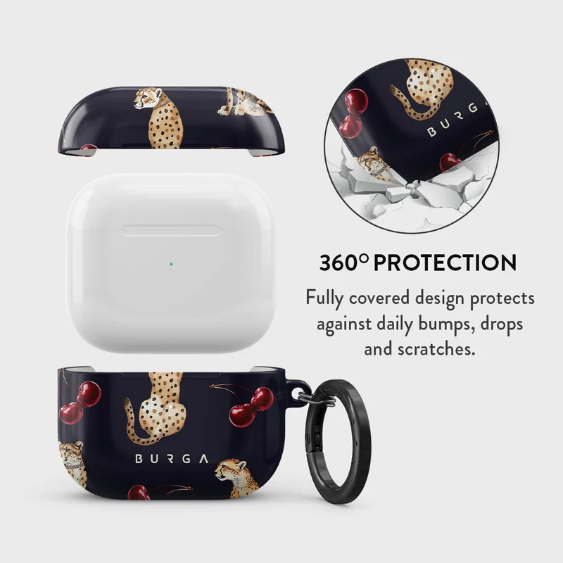 BURGA Burga AirPods 3 Cougar Protective Elegant Case For Apple AirPods, Cover Charging LED Visible, Scratch-Resistant, Shockproof Case