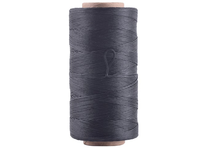 1 ROLL 150D08MM 283 YARDS BLACK FLAT LEATHER SEWING WAXED THREAD FOR LEATHER STITCHINGBOOKBINDINGLEATHER REPAIRINGJEWELRY MAKING
