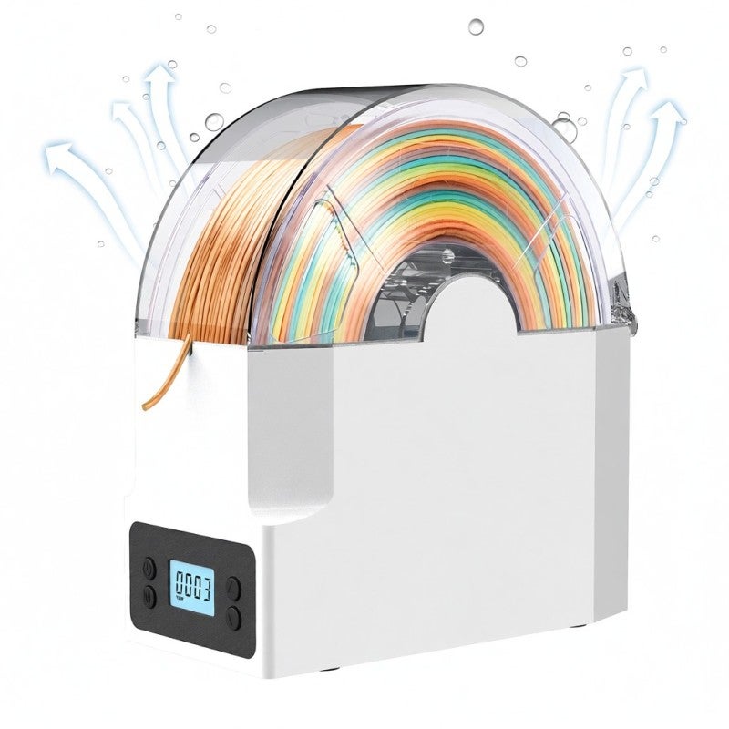3D Printer Filament Dry Box: 1 Roll Capacity Adjustable 3 Levels Temp 0-18 Hours Timer - Even Heating Low Noise Insulation Cotton Structure Moistureproof Dustproof Filament Storage for 3D Printing Ent - Image 1