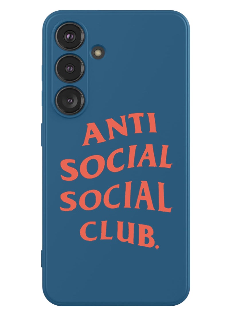 Theodor - Protective Slim Fit Case Liquid Silicone Cover with Full Body Protection Anti-Scratch Shockproof Case For Samsung Galaxy S24 Plus (Blue) - Anti social social club - Image 1
