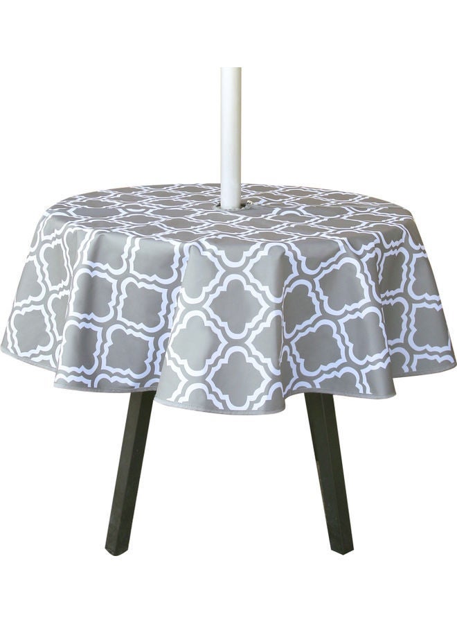 NIBEMINENT Waterproof Spillproof Tablecloth With Umbrella Hole Zip Multicolour - Image 1