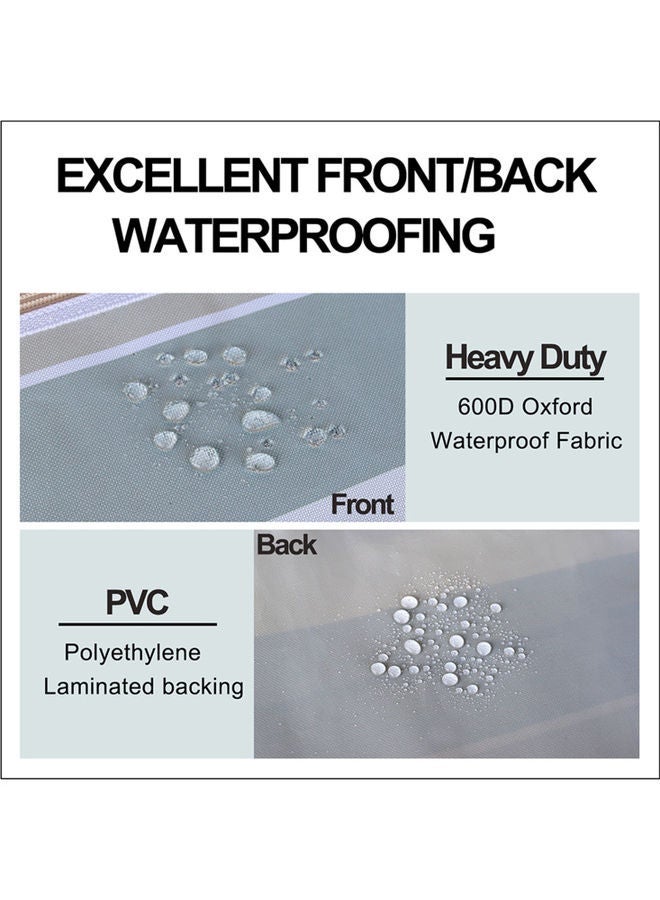 NIBEMINENT Waterproof Spillproof Tablecloth With Umbrella Hole Zip Multicolour - Image 2