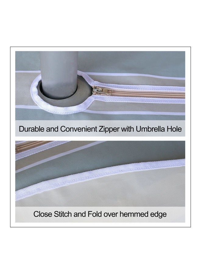 NIBEMINENT Waterproof Spillproof Tablecloth With Umbrella Hole Zip Multicolour - Image 5