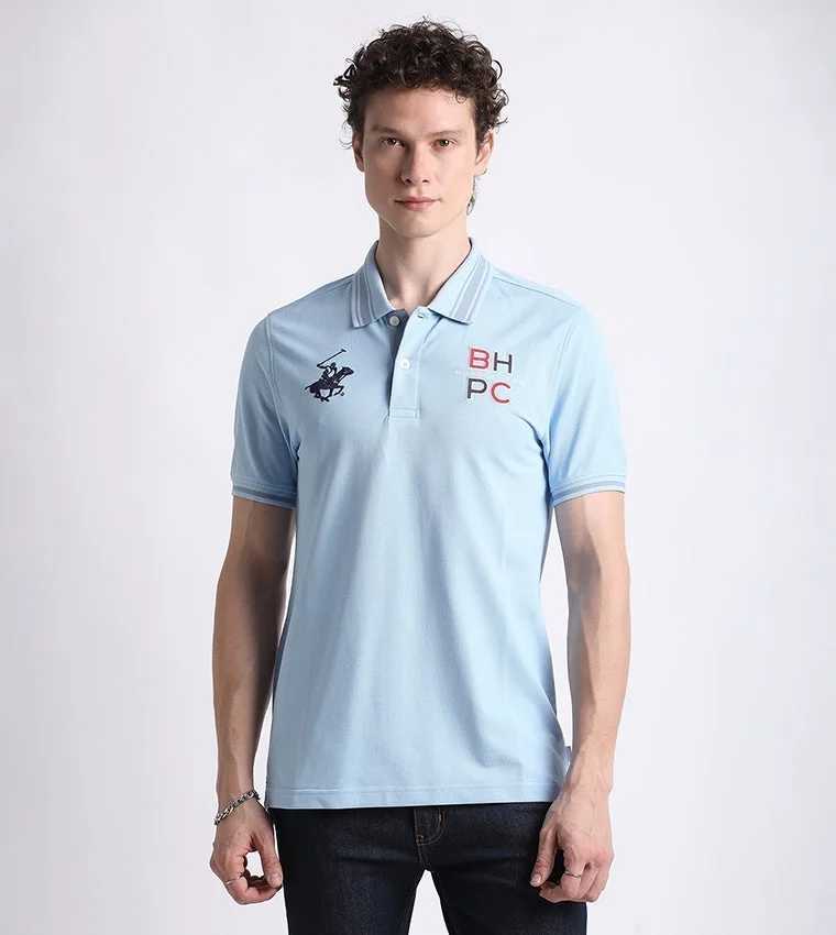 Logo Embroidered Short Sleeves Polo T-Shirt