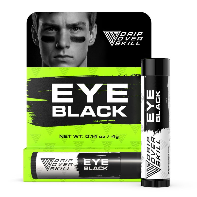 DRIP Over Skill Eye Black Naturally Formulated Sports Face Paint DermatologistTested Hypoallergenic Repels Sweat AntiGlare for Baseball Football Softball Lacrosse Confidence That Holds