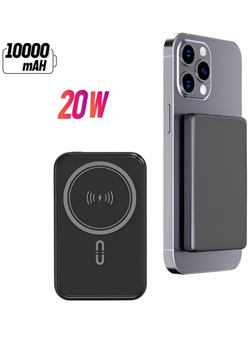 SMARTX Magnetic 10,000mAh Power Bank with Kickstand – Ultra Slim Fast Wireless Charger, 20W USB-C Output, MagSafe Compatible Battery Pack for iPhone 16/15/14/13, Galaxy S25/S24 & All Qi-Enabled Devices  - Image 1