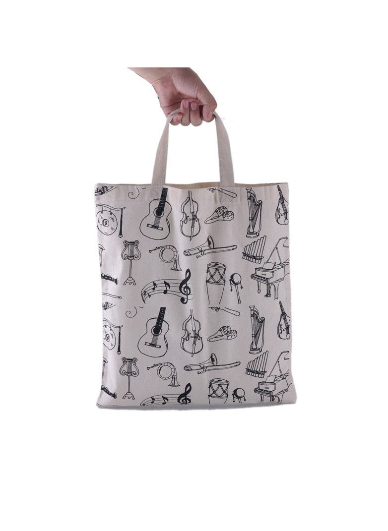 Goolsky Economical 16"x15" Cotton Tote Bags, Lightweight Medium Reusable Grocery Shopping Cloth Bag, Suitable for DIY, Advertising, Promotion, Gift, Activity  - Image 1