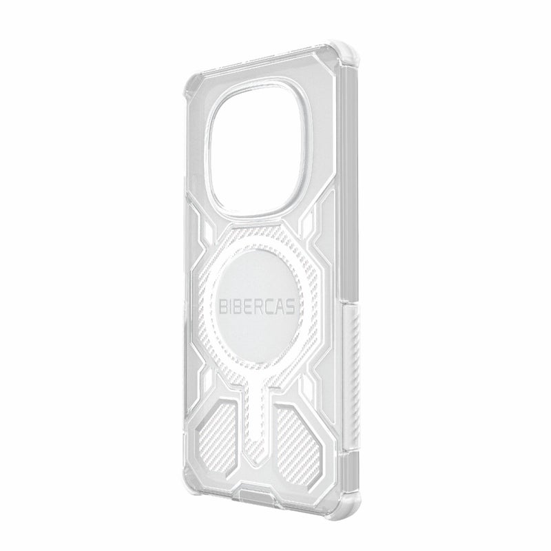 BIBERCAS For Redmi Note 14 Pro 5G Transparent Color Series Magsafe Air Bag Shockproof Phone Case(White) - Image 3