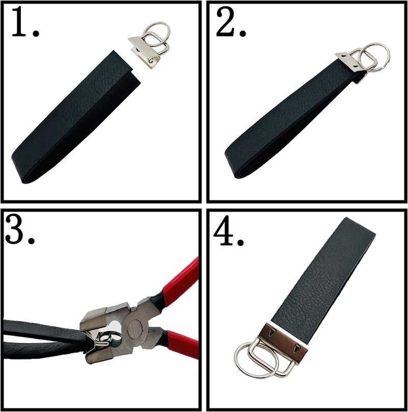 MYYZMY 51 Sets of Key Fob Hardware Jaws Pliers with Rubber Tips - Perfect for Installation, Random Color - Image 2