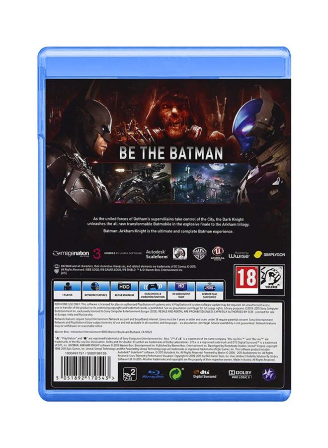 دبليو بي جيمز لعبة الفيديو "Batman Arkham Knight" - (إصدار عالمي) - مغامرة - playstation_4_ps4 - Image 2