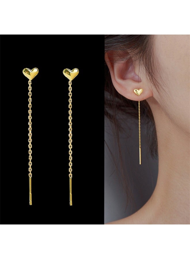 يوكانبي أقراط قلب من الفولاذ التيتانيوم | تصميم أنيق وفعالية تصغير الوجه، مجوهرات عصرية - Image 1