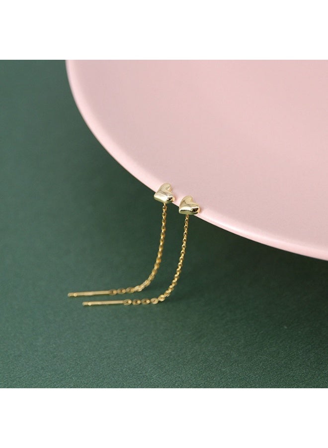 يوكانبي أقراط قلب من الفولاذ التيتانيوم | تصميم أنيق وفعالية تصغير الوجه، مجوهرات عصرية - Image 2