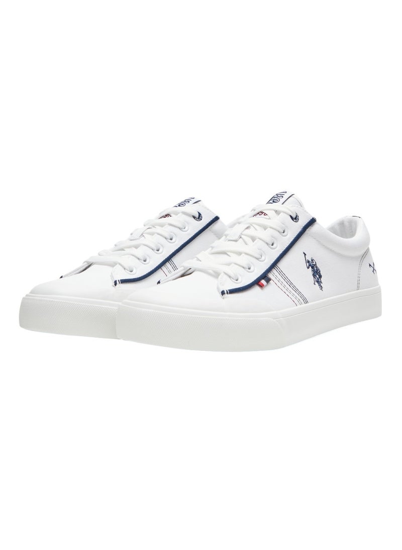 U.S. Polo Assn. Men's White Classic Low-Top Sneakers,Lightweight Casual Shoes for Everyday Style  - Image 2