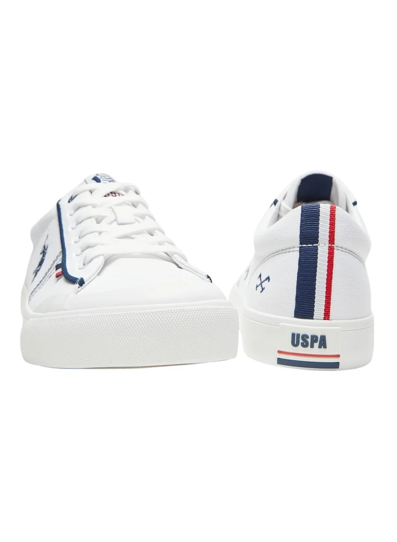 U.S. Polo Assn. White Men's White Classic Low-Top Sneakers,Lightweight Shoes Casual for Everyday Style for Men | Best Price UAE