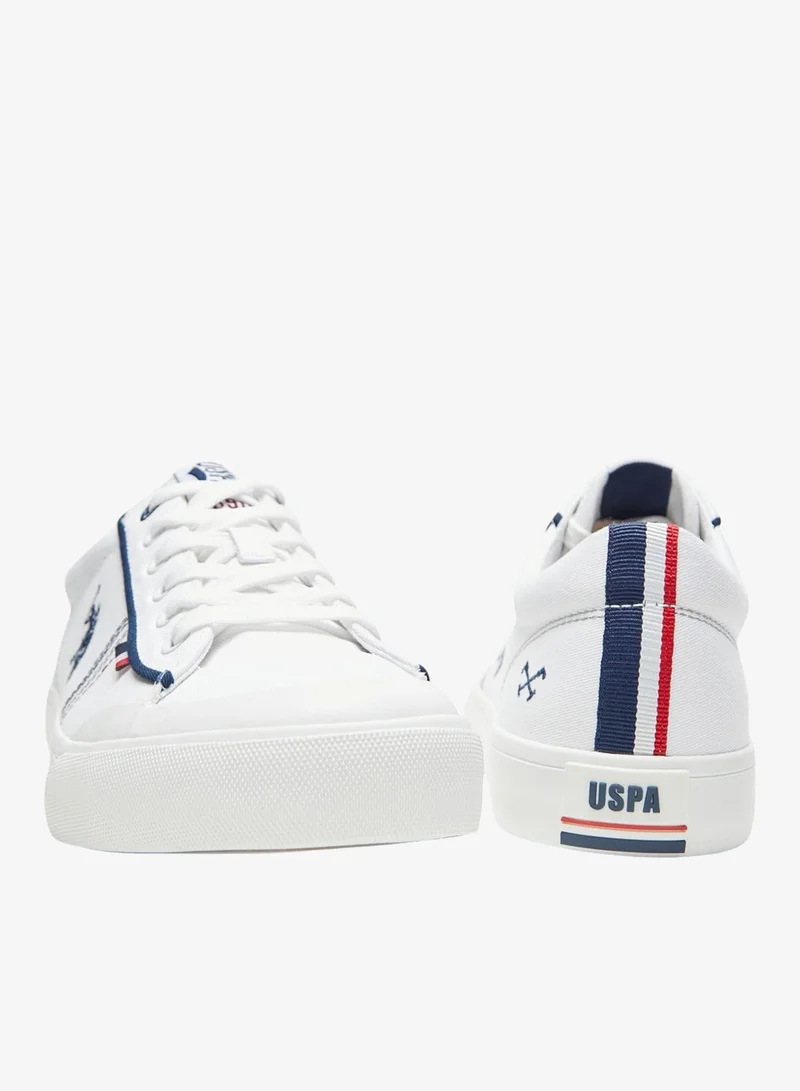 U.S. Polo Assn. White Men's White Classic Low-Top Sneakers,Lightweight Shoes Casual for Everyday Style for Men | Best Price UAE