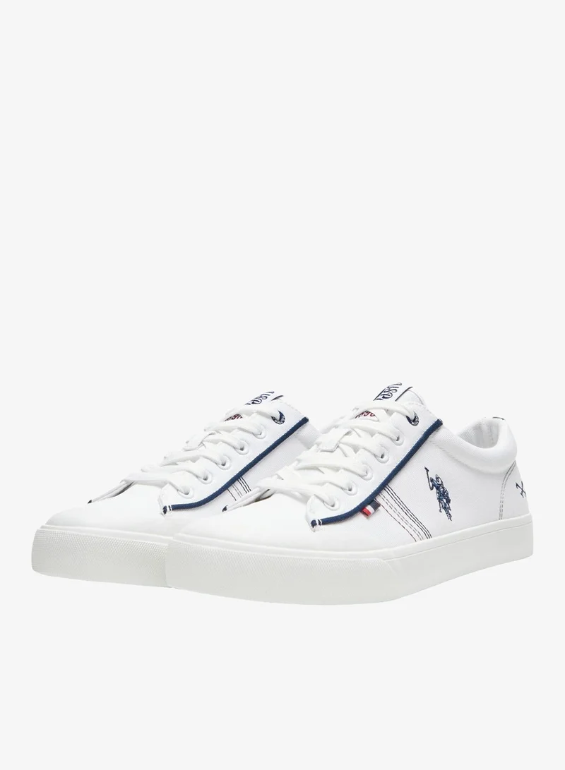 U.S. Polo Assn. White Men's White Classic Low-Top Sneakers,Lightweight Shoes Casual for Everyday Style for Men | Best Price UAE
