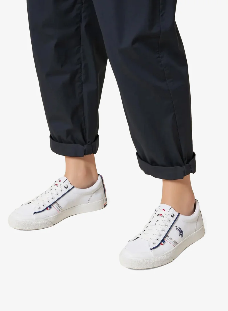 U.S. Polo Assn. White Men's White Classic Low-Top Sneakers,Lightweight Shoes Casual for Everyday Style for Men | Best Price UAE