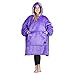 Tirrinia Tirrinia Purple Oversized Hoodie Blanket Sweatshirt Comfortable Sherpa Giant Wearable Blankets Gift for Adults Men  - Image 2
