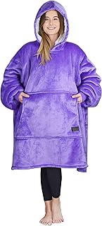 Tirrinia Tirrinia Purple Oversized Hoodie Blanket Sweatshirt Comfortable Sherpa Giant Wearable Blankets Gift for Adults Men  - Image 1
