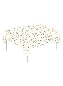 MARKQ Disposable Star Table Cover For Bridal Shower, Wedding Birthday And Party Decorations - Gold  - Image 1