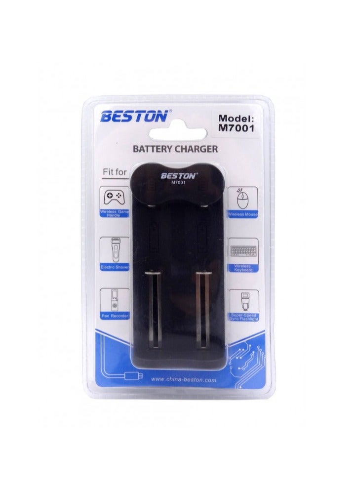 بيستون شاحن بستون M7001 مزدوج: شاحن مزدوج يوفر حلول شحن فعالة لأنواع البطاريات المتوافقة. - Image 2