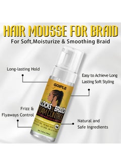 Goiple Edge Control Wax for Women Strong Hold Non-greasy Smoother Gel, Styling for Black Hair No Flaking, White Residue, Braiding Braid Mouss Shine and Smooth  - Image 2