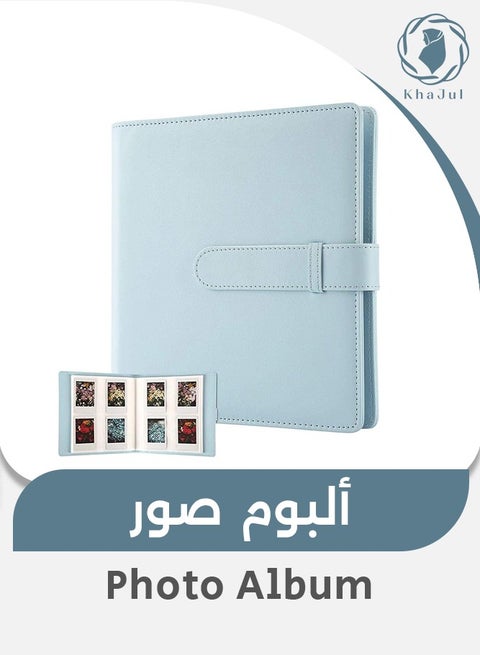 256-Pocket Photo Album for Fujifilm Instax Mini, Durable for Polaroid 2x3” Zink Pictures, Compatible with Instax Mini 11, 12, 9, 90, 70, 40, 8 Cameras (Blue)