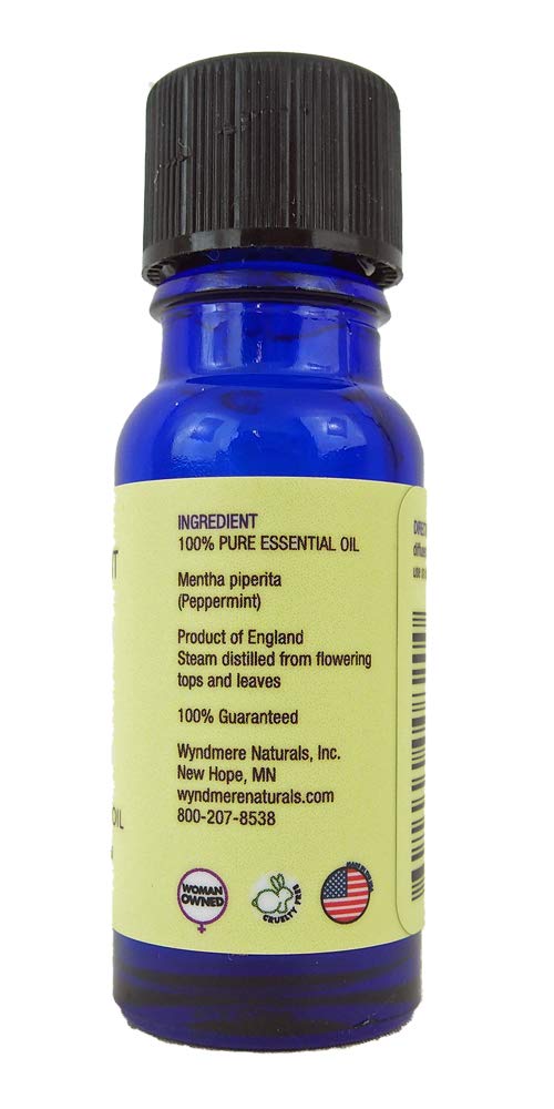 WYNDMERE Peppermint Essential Oil - 100% Pure Therapeutic Quality for Aromatherapy - Wyndmere - 10ml - Made in USA - Image 2