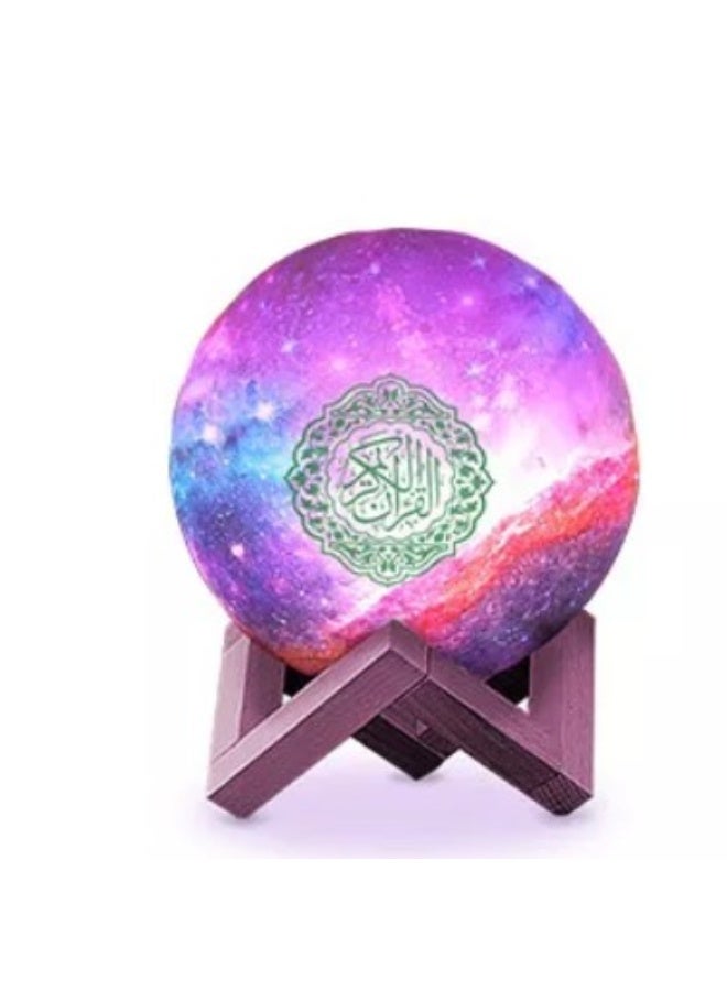 مكبر صوت القرآن على شكل مصباح القمر - ضوء ليلي ثلاثي الأبعاد على شكل نجوم مع بلوتوث، تطبيق وجهاز تحكم عن بعد، 18 قارئًا و15 ترجمة - هدايا منزلية مميزة بمناسبة رمضان. - Image 5