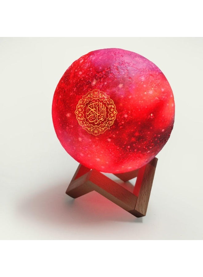 مكبر صوت القرآن على شكل مصباح القمر - ضوء ليلي ثلاثي الأبعاد على شكل نجوم مع بلوتوث، تطبيق وجهاز تحكم عن بعد، 18 قارئًا و15 ترجمة - هدايا منزلية مميزة بمناسبة رمضان. - Image 4