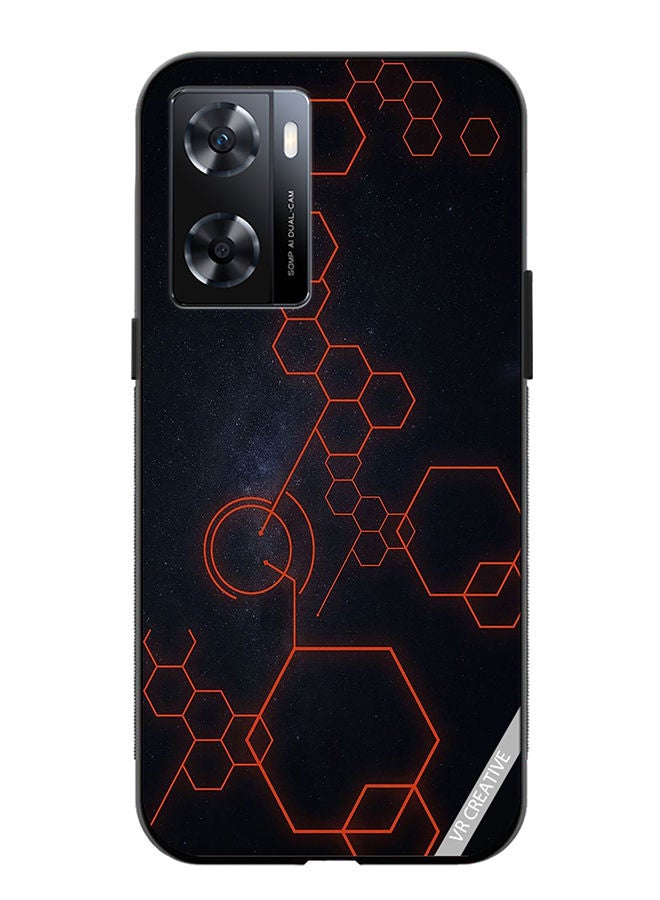 VR CREATIVE Protective Case Cover For OnePlus Nord N20 SE Abstract Hexagon Design Multicolour - Image 1