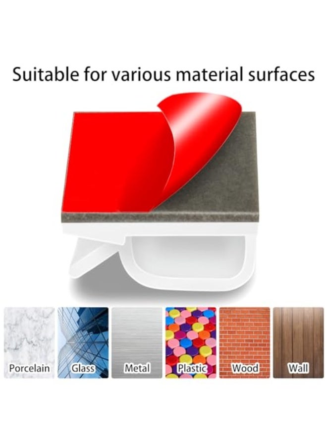 suoundey 100 Pcs Cable Clips, Adhesive Cable Organizer Cord Holder Wire Clip Wire Management Self Adhesive Hooks Wire Holder for Office, Home (White) - Image 4