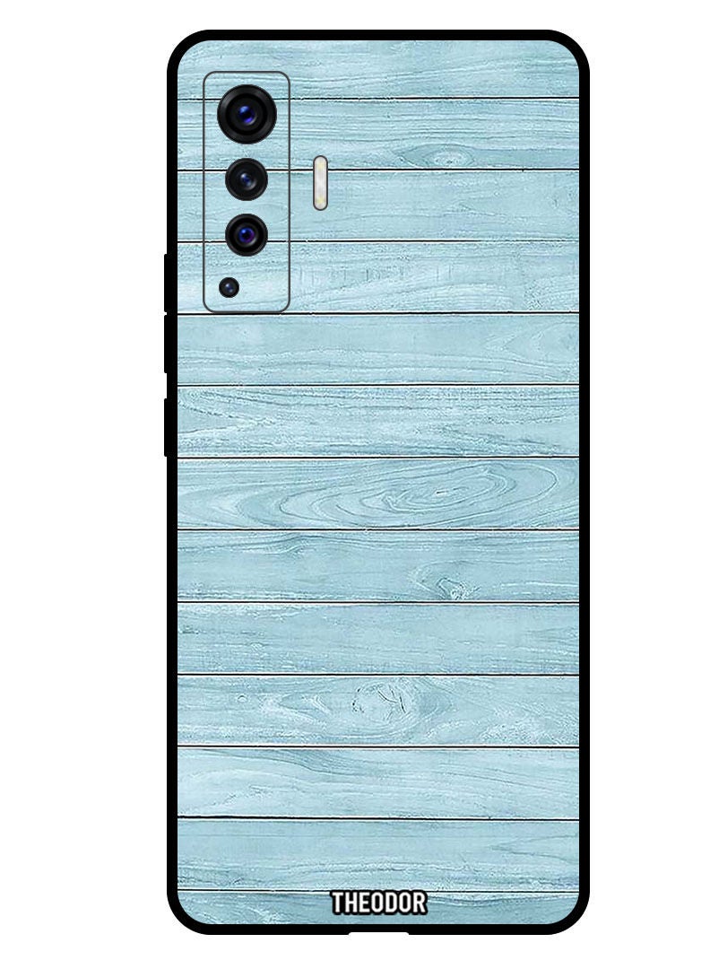 Theodor Protective Case Cover For VIVO X50 5G Light Blue Wood - Image 1