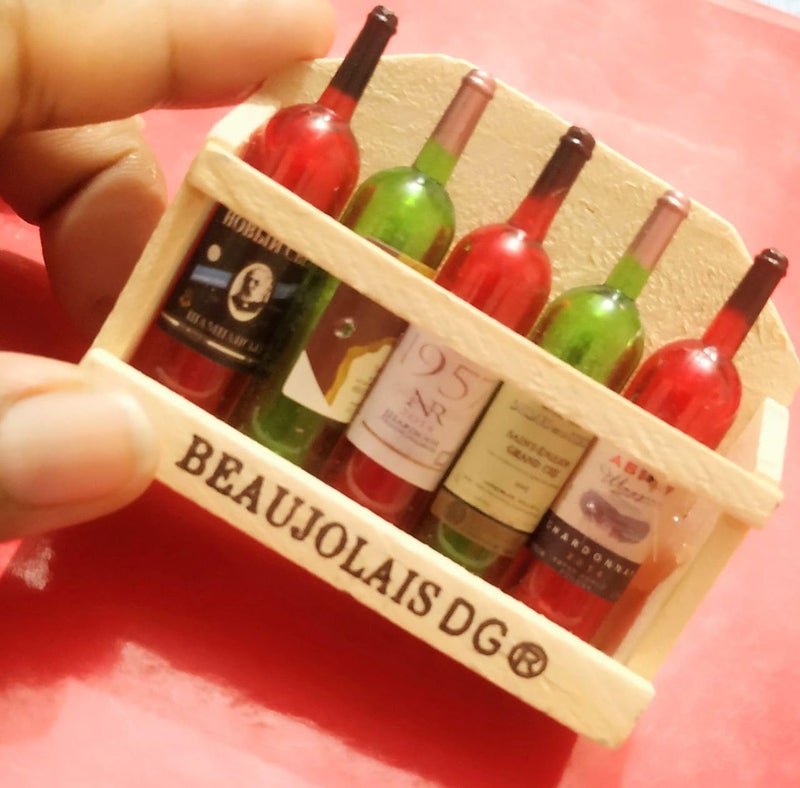 BRIKSHI Fridge Magnet Miniature Food 3D Fridge Magnet Best Souvenir Gift 100% Made in India (Beer Wine Drink Bottles Goblet Cup with Magnet Wooden Storage Box) - Image 3