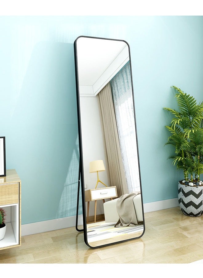 keke Full Length Mirror 80X180 cm, Floor Mirror with Aluminum Alloy Frame, Free-Standing Leaning Large Bedroom Dressing Mirror, Full Body Mirror with Stand for Living Room & Bedroom, Black  - Image 2