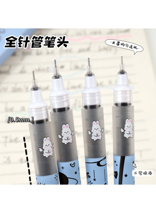 HELPS Cartoon Straight Liquid Ball Pen Student Quick-drying High-value 0.5mm Giant Writing Gel Pen Large Capacity Black Water Pen - Image 3