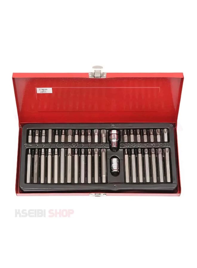 40-piece set of hexagon, serrated, and star teeth