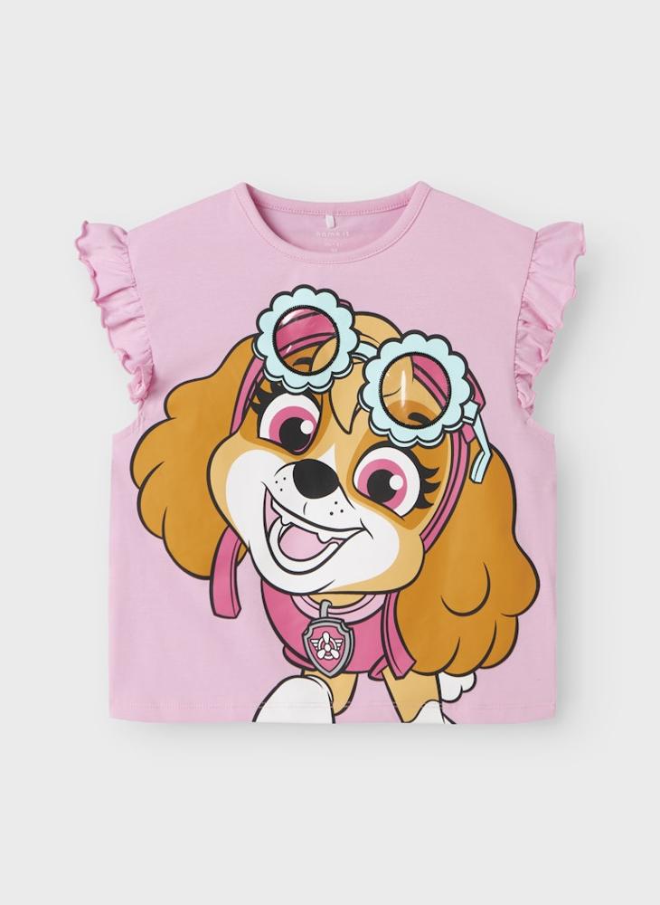 NAME IT Kids Paw Crew Neck T-Shirt  - Image 1