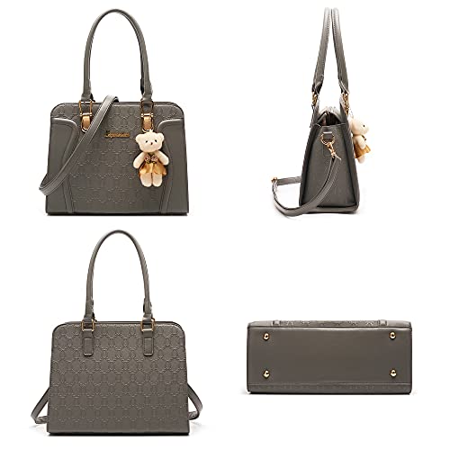 Soperwillton Women's Fashion Handbags Tote Bags Shoulder Bag Top Handle Satchel Purse Set 4pcs - Image 2