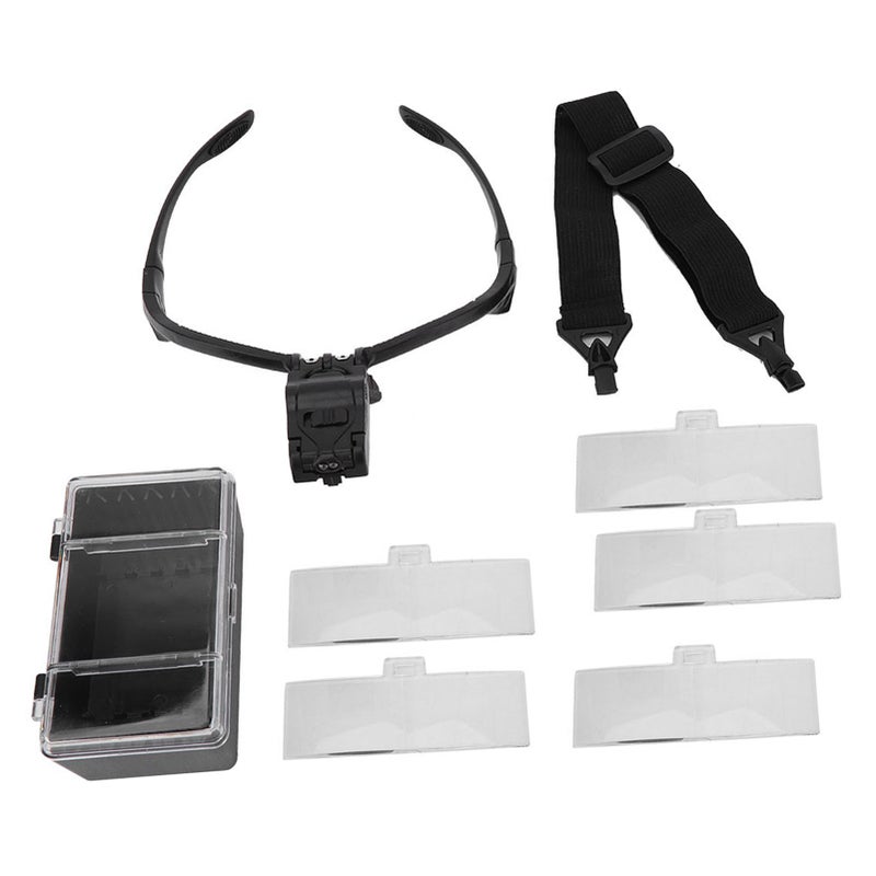 Eyeglass Type Headband Magnifier with 5 Lens LED Lamp for Eyelashes Extension Use - Image 3