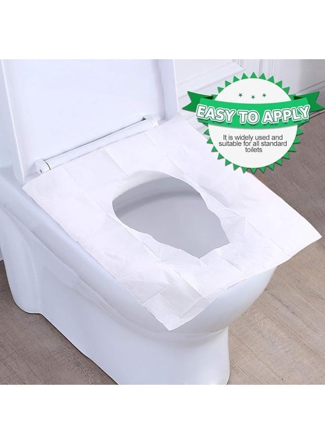 OASIS-TH Toilet Seat Covers Disposable, 100pcs Flushable Travel Disposable Toilet Seat Covers for Adults Kids, Travel Essential Accessories for Airplane, Road Trips, Camping - Image 3