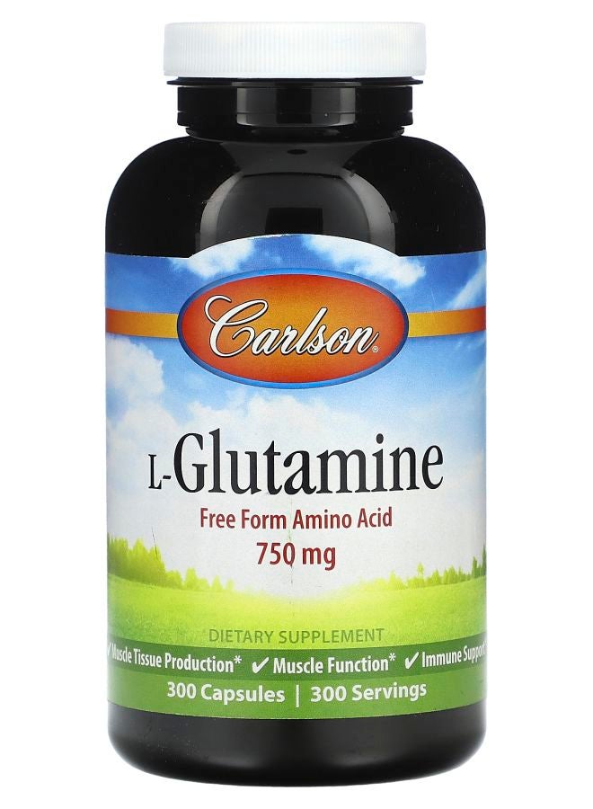 Carlson L-Glutamine 750 mg 300 Capsules